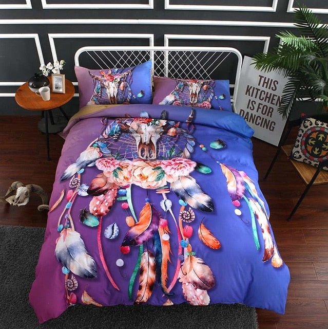 2/3-Piece Multi-Color Dreamcatcher Duvet Cover Bedding Set - Image 13