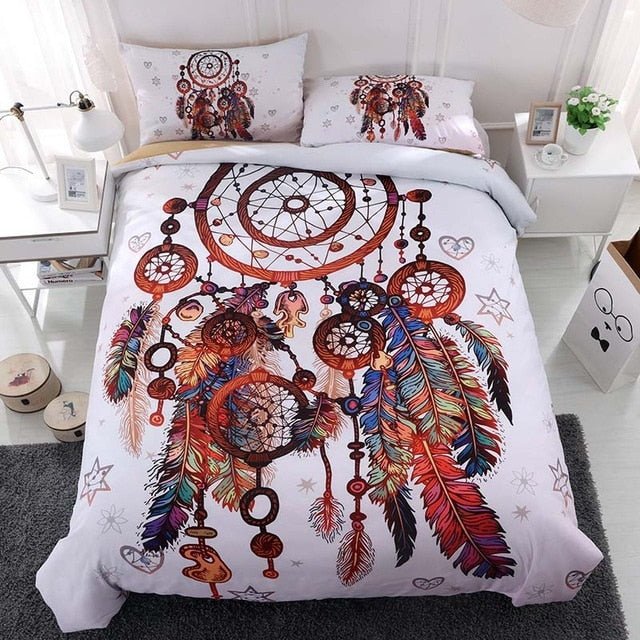 2/3-Piece Multi-Color Dreamcatcher Duvet Cover Bedding Set - Image 6