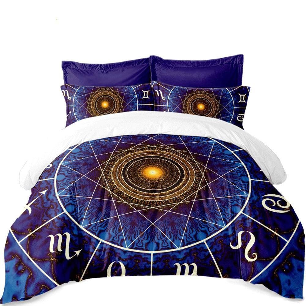 3-Piece Zodiac Constellation Chart Duvet Bedding Set - Image 3