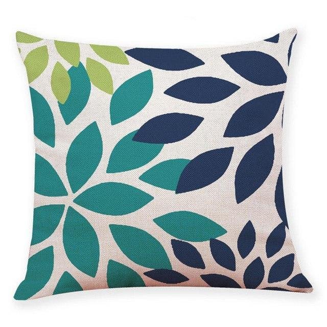 18?? Blue / Green Geometric Pattern Throw Pillow Cover - Image 6