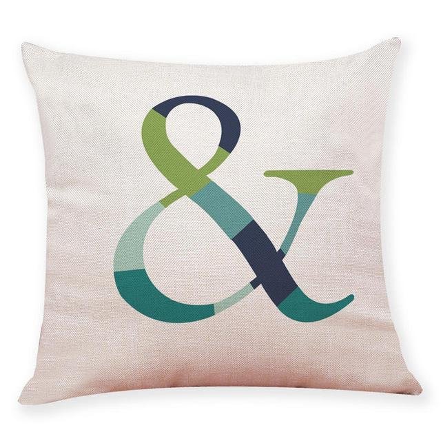 18?? Blue / Green Geometric Pattern Throw Pillow Cover - Image 8