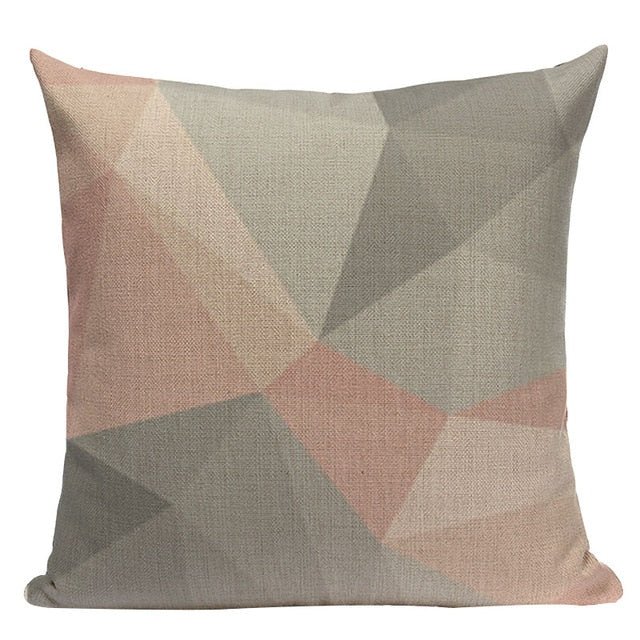18?? Pink / Teal Nordic Geometric Elements Pillow Cover - Image 8