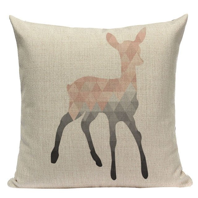 18?? Pink / Teal Nordic Geometric Elements Pillow Cover - Image 20