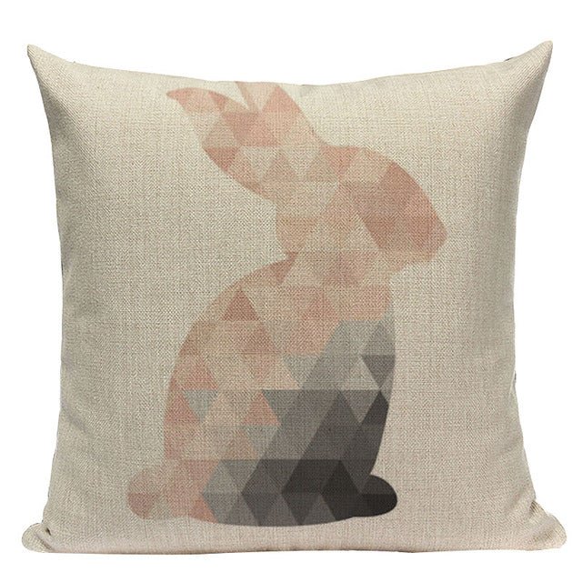 18?? Pink / Teal Nordic Geometric Elements Pillow Cover - Image 6