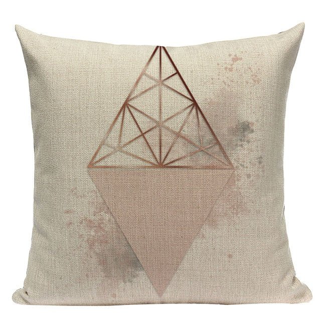 18?? Pink / Teal Nordic Geometric Elements Pillow Cover - Image 11