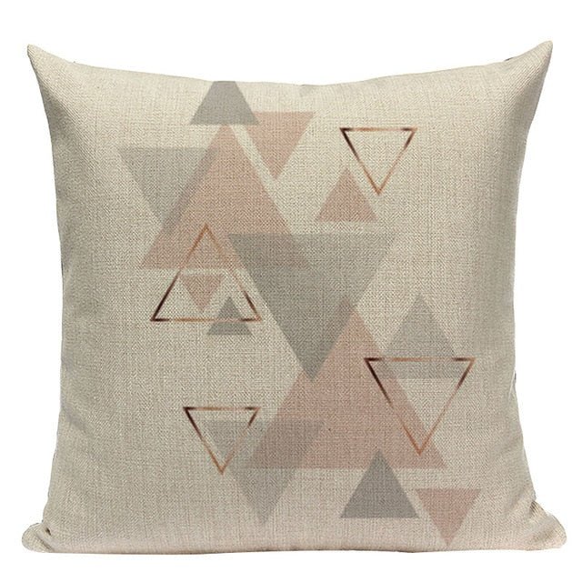 18?? Pink / Teal Nordic Geometric Elements Pillow Cover - Image 21