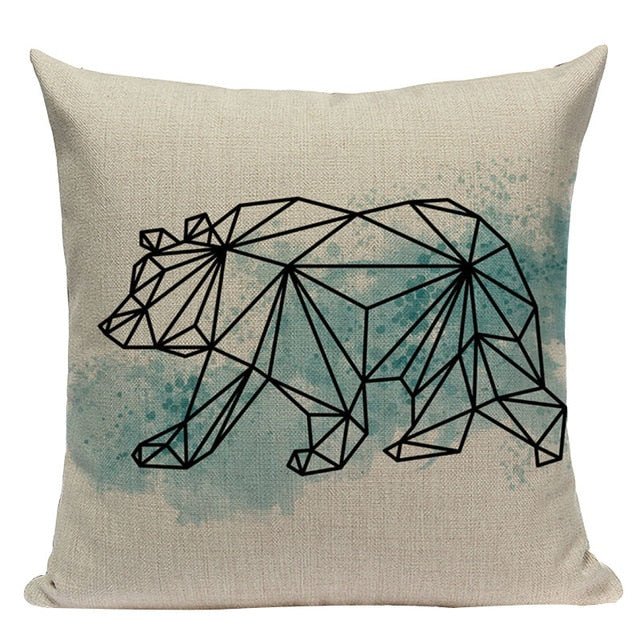18?? Pink / Teal Nordic Geometric Elements Pillow Cover - Image 26