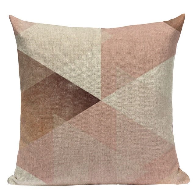 18?? Pink / Teal Nordic Geometric Elements Pillow Cover - Image 7