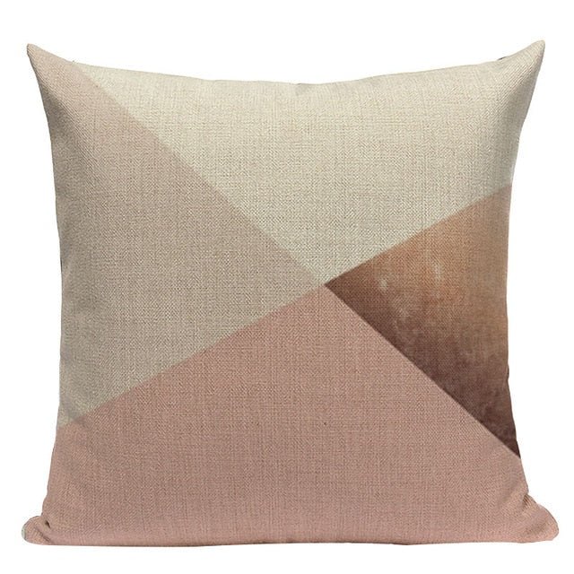 18?? Pink / Teal Nordic Geometric Elements Pillow Cover - Image 25