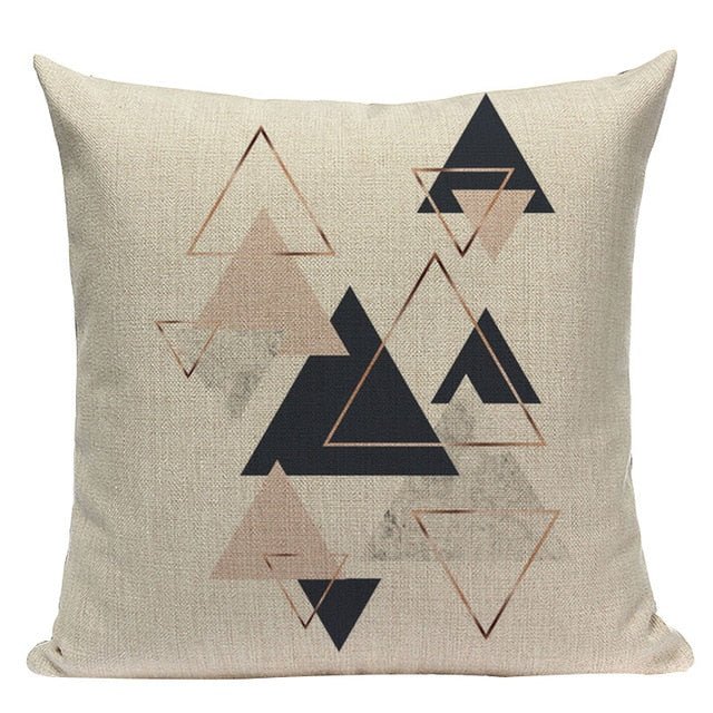 18?? Pink / Teal Nordic Geometric Elements Pillow Cover - Image 30