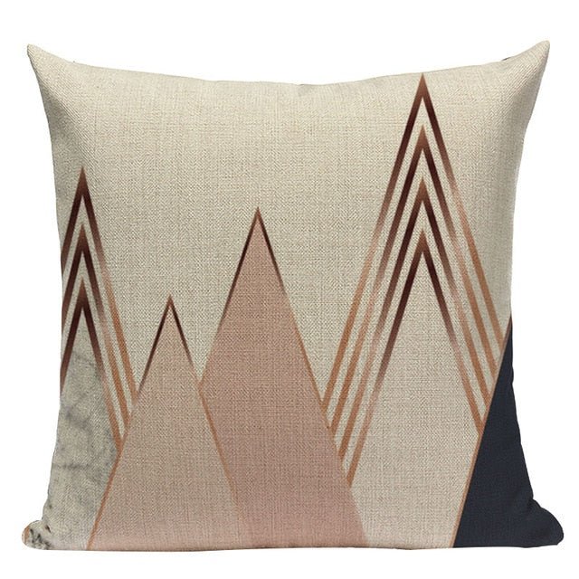 18?? Pink / Teal Nordic Geometric Elements Pillow Cover - Image 17