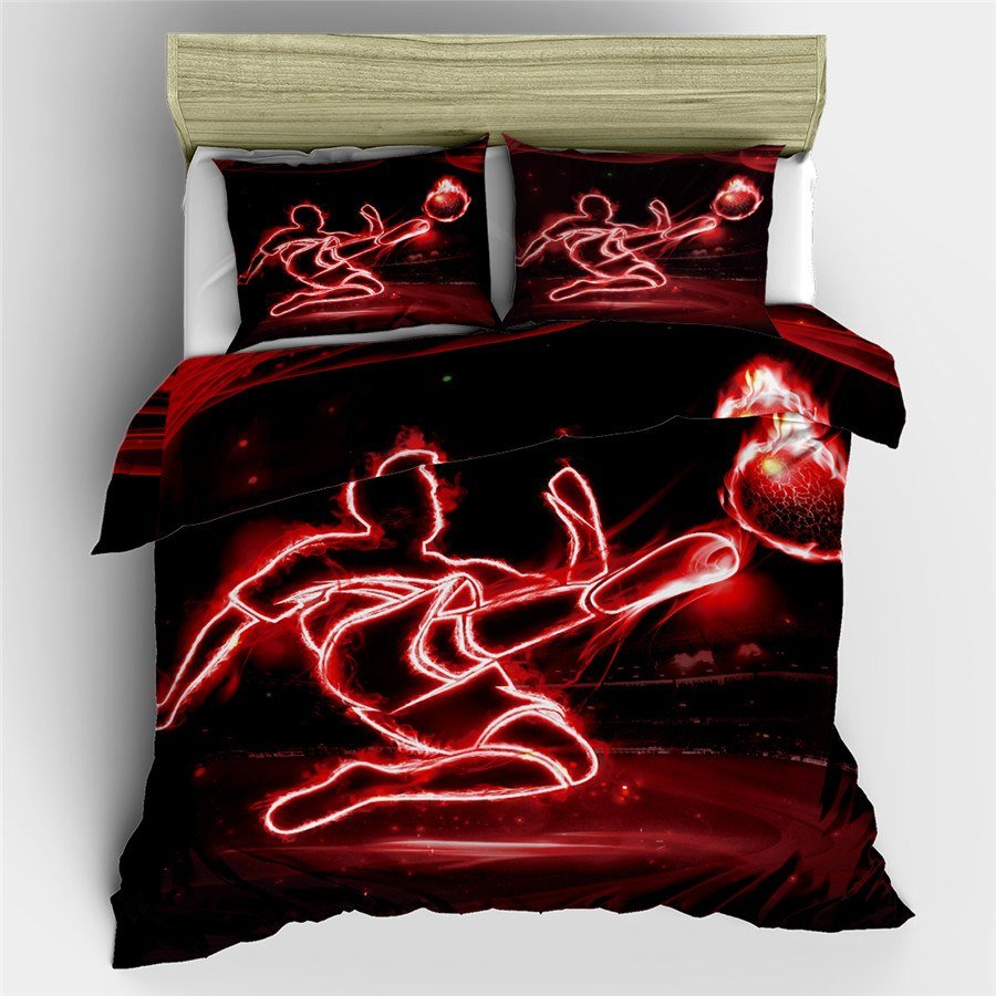 2/3-Piece Soccer Player Action Duvet Cover Bedding Set - Image 8